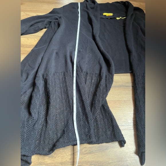 Catherine Malandrino Black Open Front Cotton Cardigan Size M - Picture 6 of 6